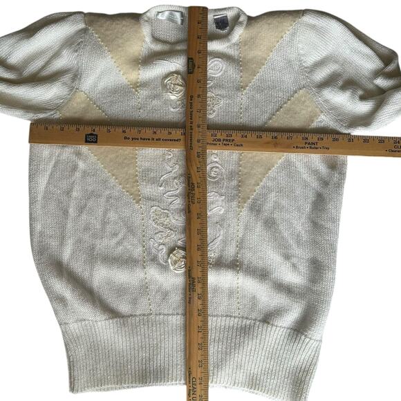 Vintage Sweater Womens Size Large Retro Glam Golden Girls Blanche Cottage Twee - Picture 3 of 8